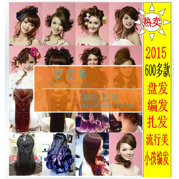 Hairstyle Book 2015最新编发书盘发扎发发型书生活盘发美型书丝丝美扎发教材书